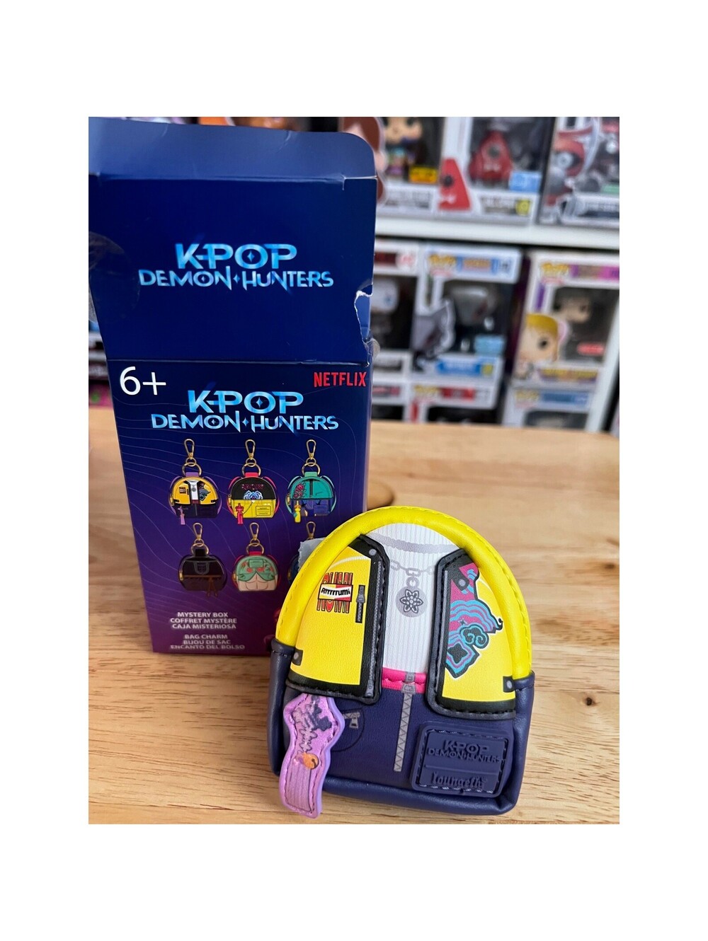 COMPLETE SET 6 K-Pop Demon Hunters Loungefly Bag Charm Keychains Huntr/X Derpy - Picture 7 of 9